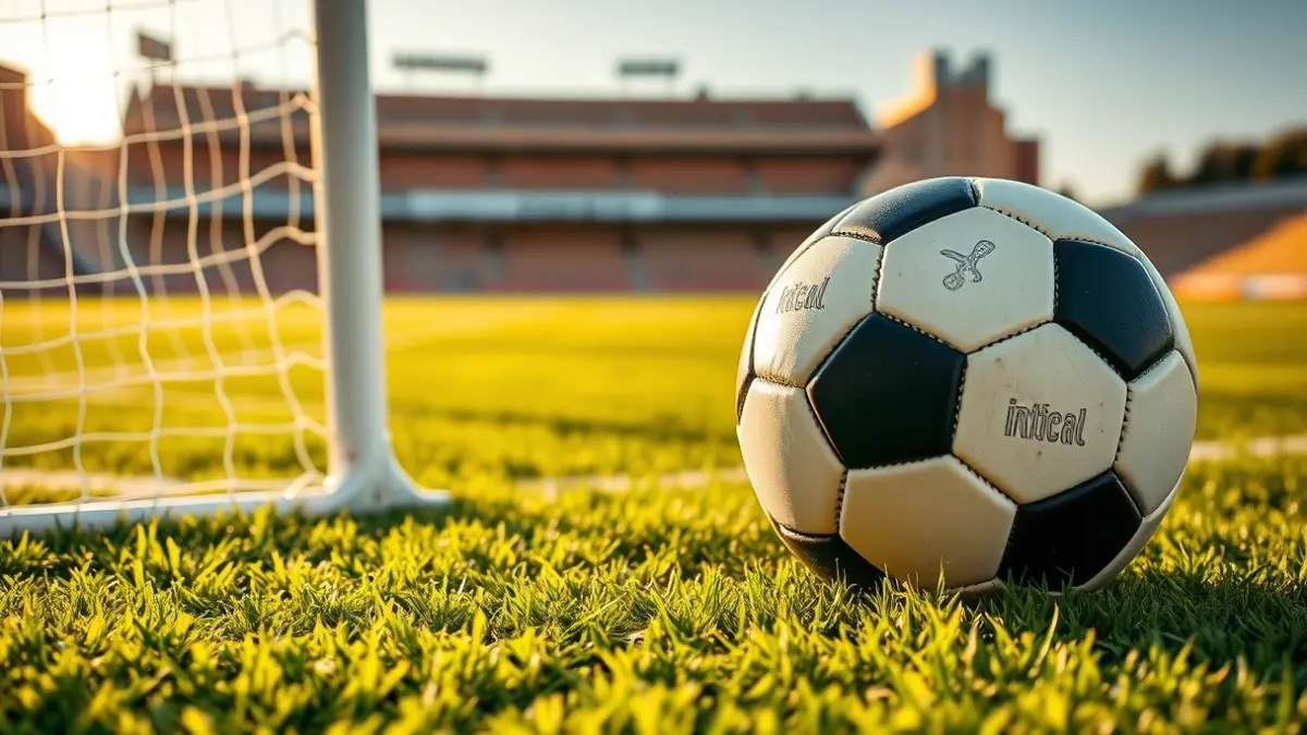 Imagen genérica de un balón de fútbol sobre el césped de un estadio.