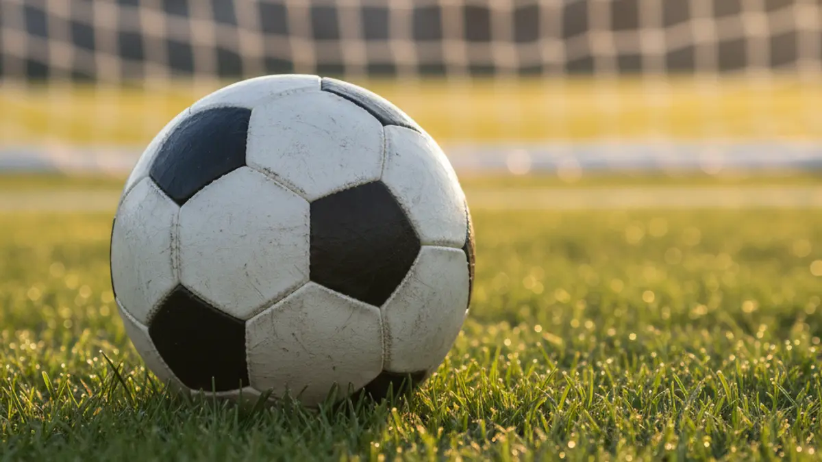 Generic image of a soccer ball on a stadium pitch.
