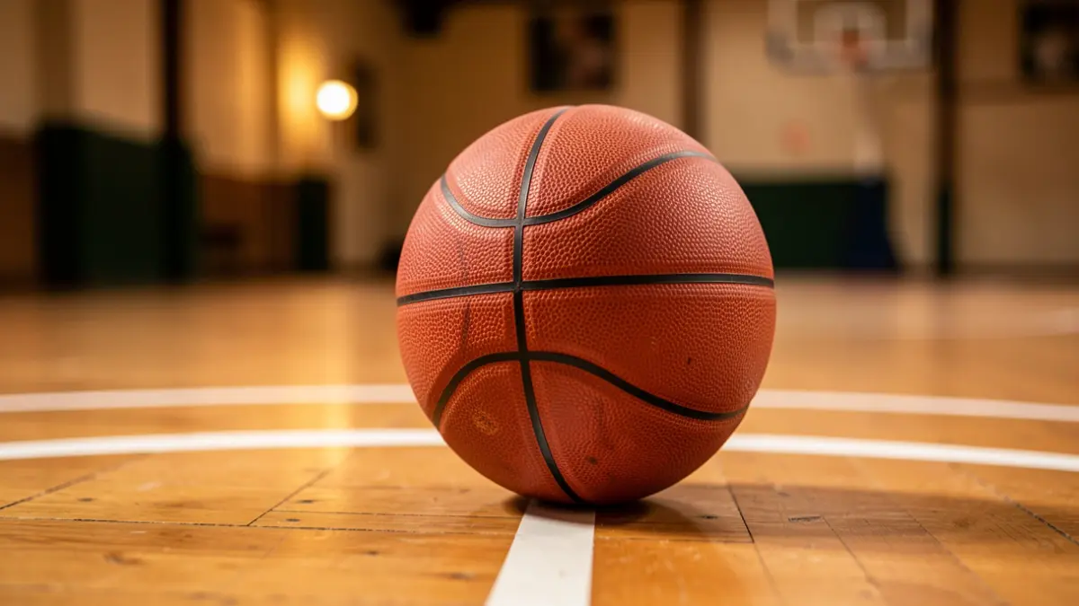 Imagen genérica de un balón de baloncesto sobre una cancha.