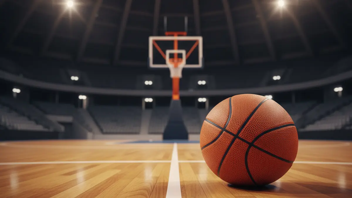 Imagen genérica de un balón de baloncesto en una cancha.