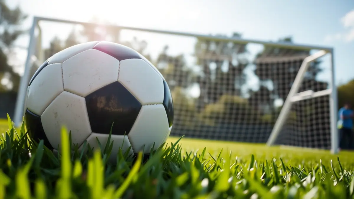 Imagen genérica de un balón de fútbol sobre el césped de un campo.