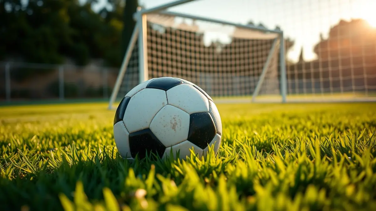 Generic image of a soccer ball on a green grass field.