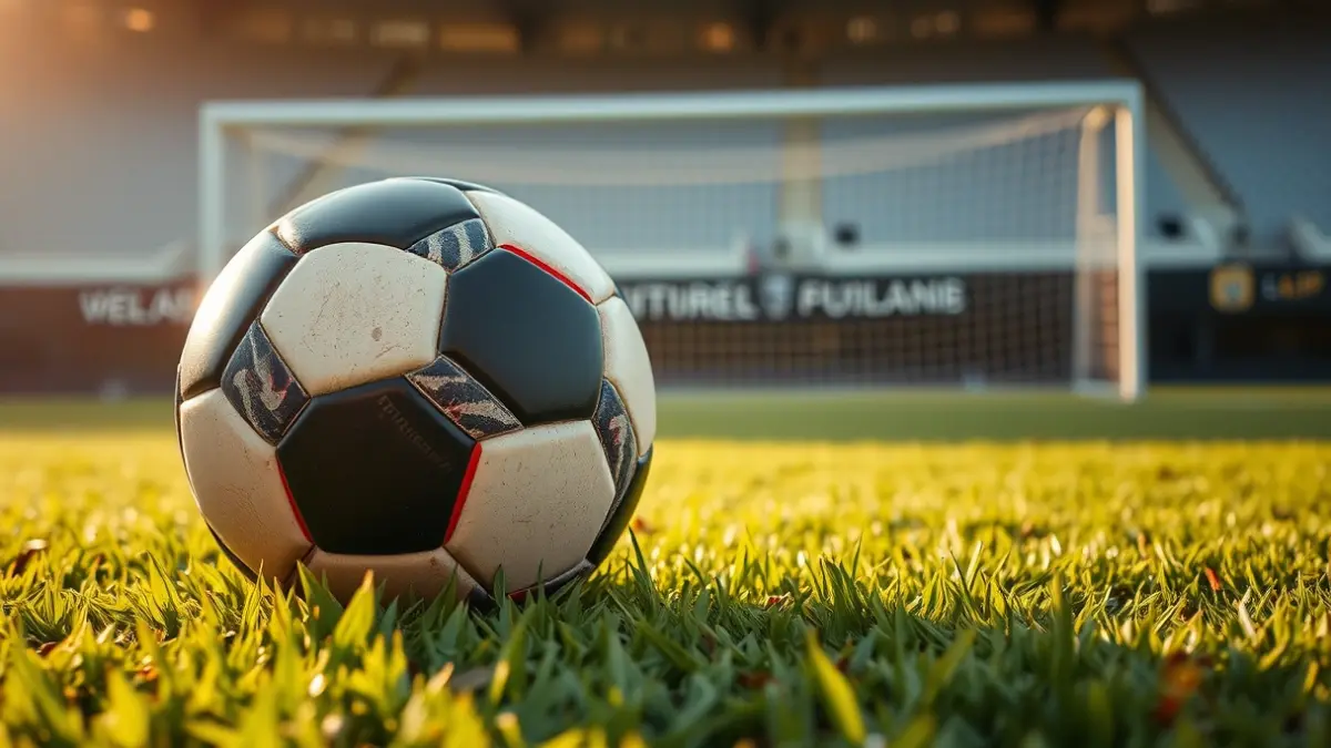 Generic image of a football on a stadium pitch.