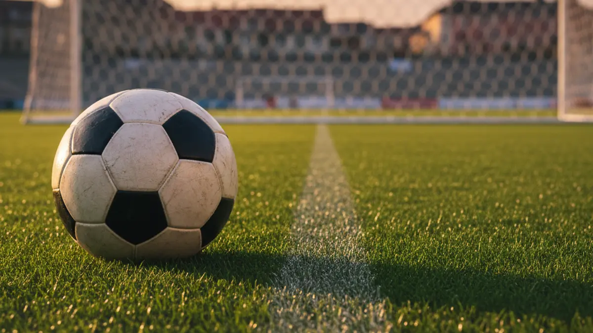 Generic image of a football on a green pitch.