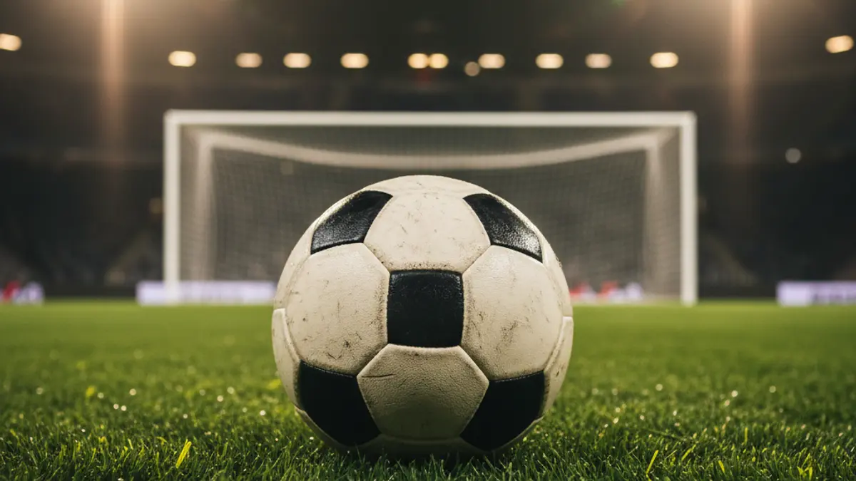 Imagen genérica de un balón de fútbol sobre el césped de un estadio.