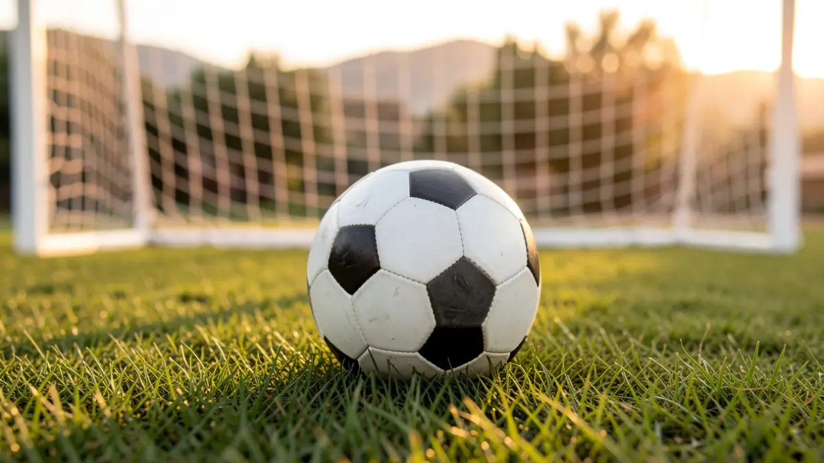 Imagen genérica de un balón de fútbol sobre el césped.
