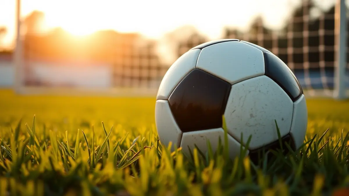 Generic image of a soccer ball on a stadium pitch.