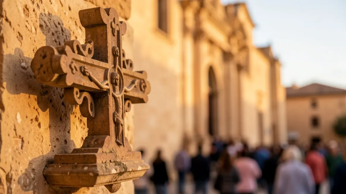 Imagen genérica de un símbolo religioso o fachada de iglesia en Andalucía.