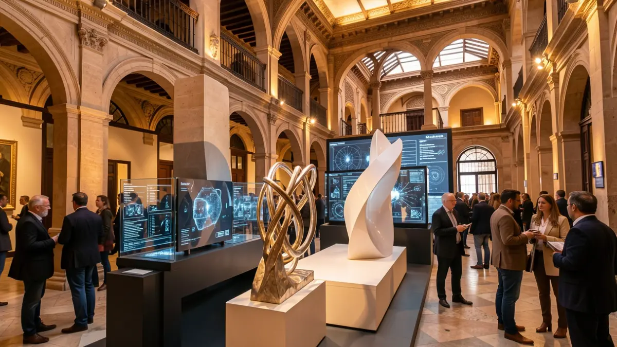 Instalación artística que combina arte, tecnología e inteligencia artificial en el Palacio de los Condes de Gabia.