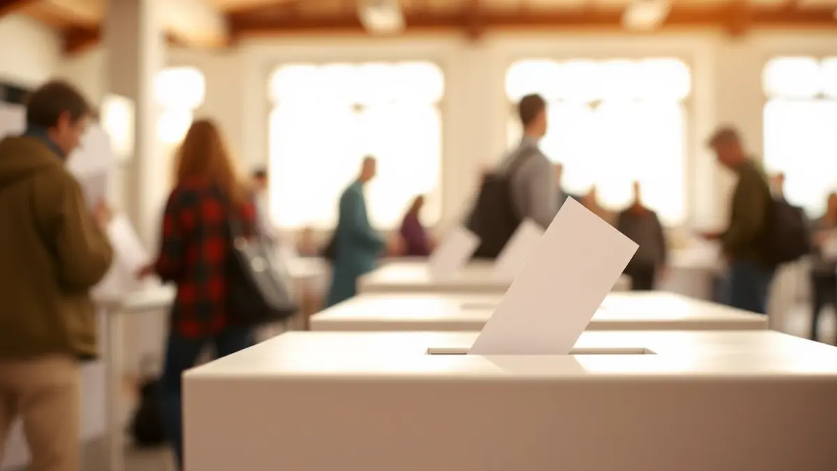 Generic image of a ballot box in an Andalusian polling station.