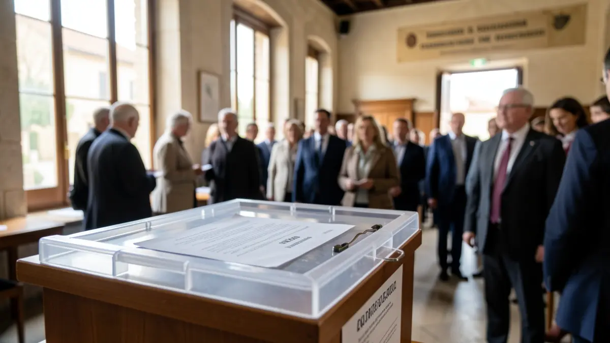 Imagen genérica de una urna electoral en un colegio electoral.
