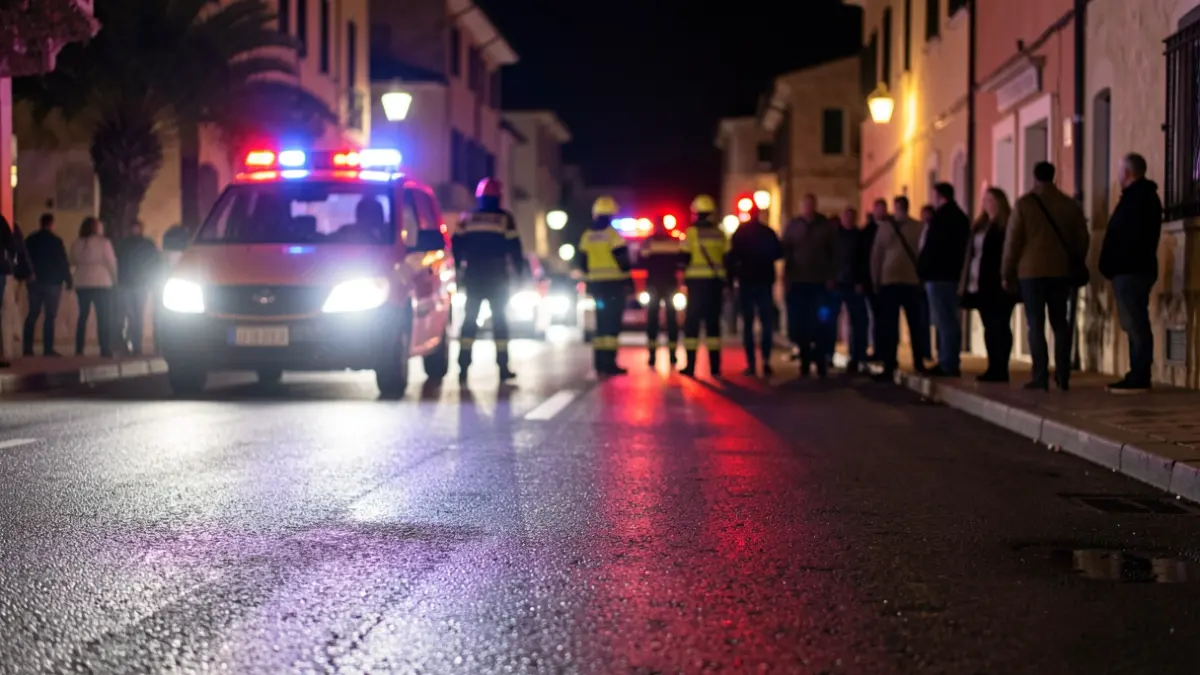 Imagen genérica de luces de emergencia en un entorno nocturno.
