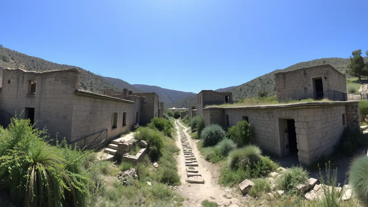 Poblado minero abandonado en la Sierra de los Filabres, Almería