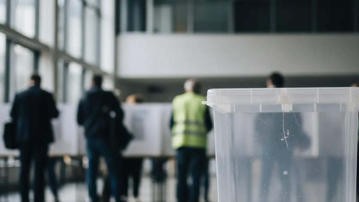 Imagen genérica de una urna electoral en un colegio electoral.