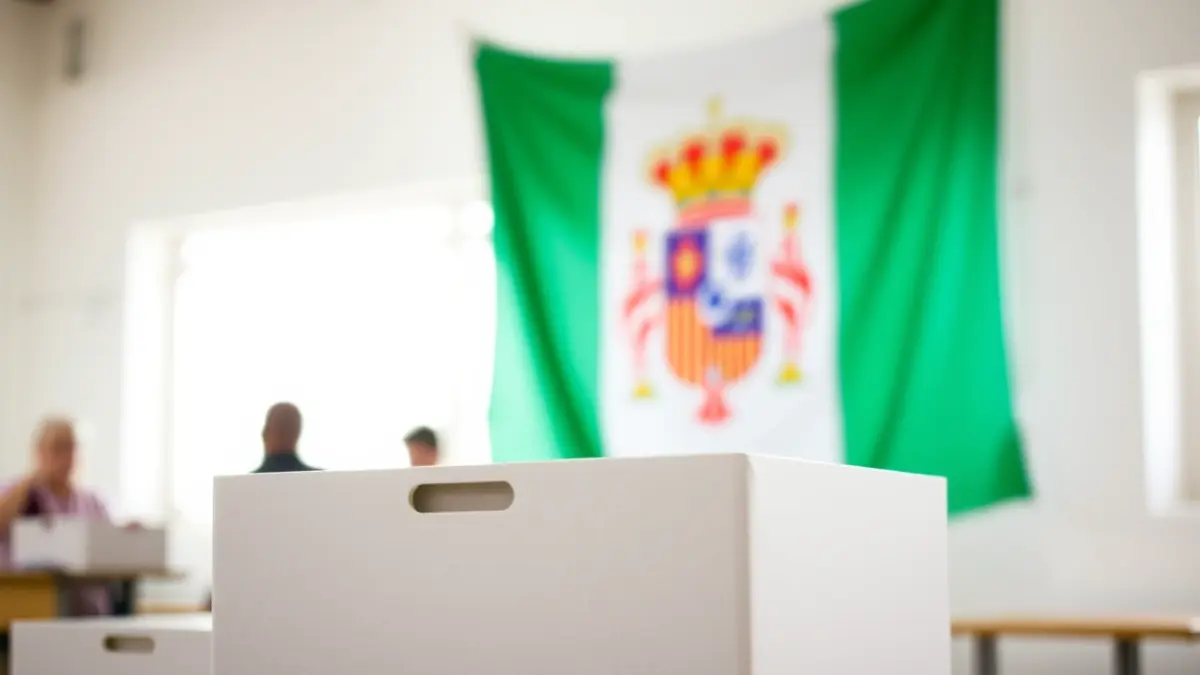 Imagen genérica de una urna electoral en un colegio electoral andaluz.
