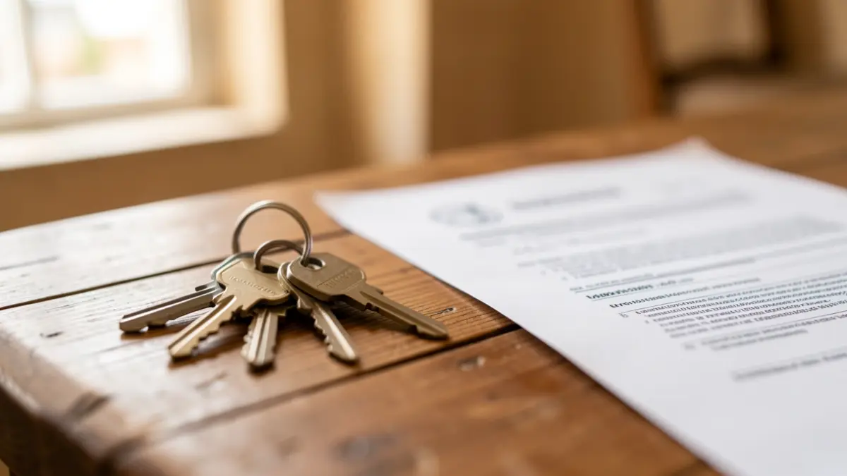 Imagen genérica de llaves de vivienda sobre un contrato de alquiler.