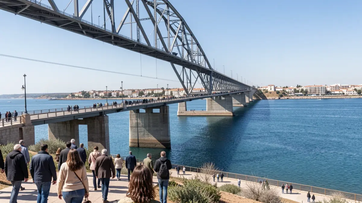 Imagen genérica de un puente sobre una bahía en Andalucía.
