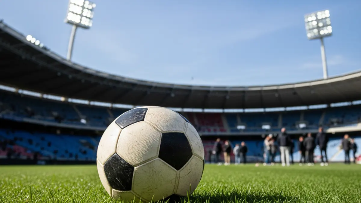 Generic image of a soccer ball on a field, symbolizing a new sports signing.