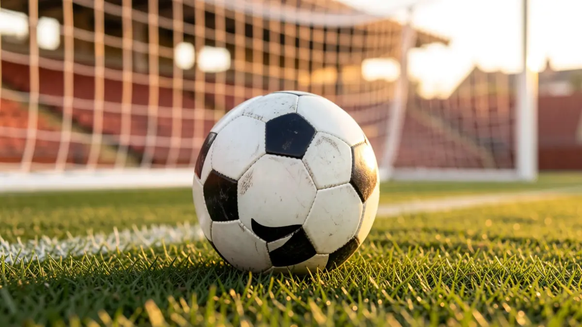 Generic image of a soccer ball on a field.