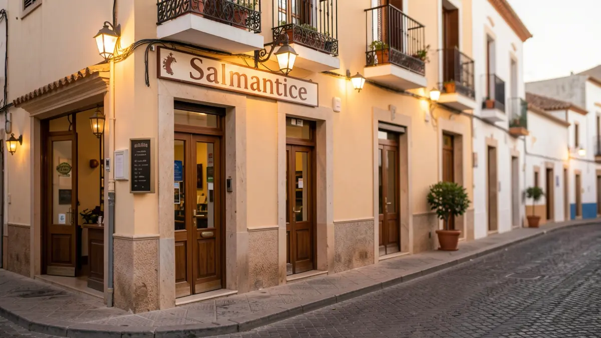Fachada del restaurante Salmantice en Almería.