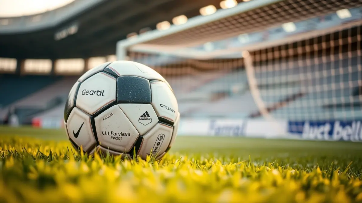 Imagen genérica de un balón de fútbol en el césped de un estadio.