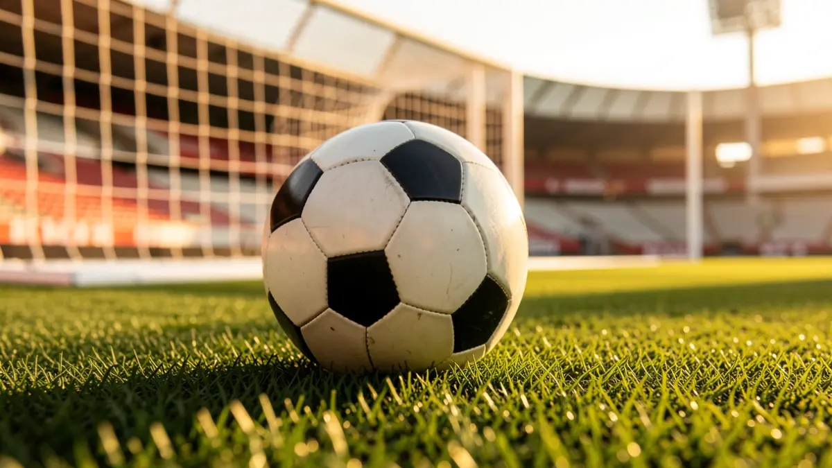 Imagen genérica de un balón de fútbol sobre el césped de un estadio.