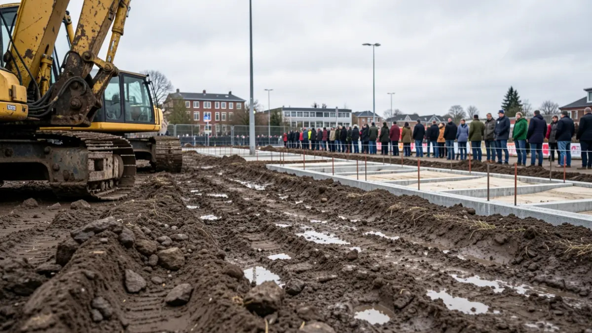 Generic image of an infrastructure construction site with heavy machinery.