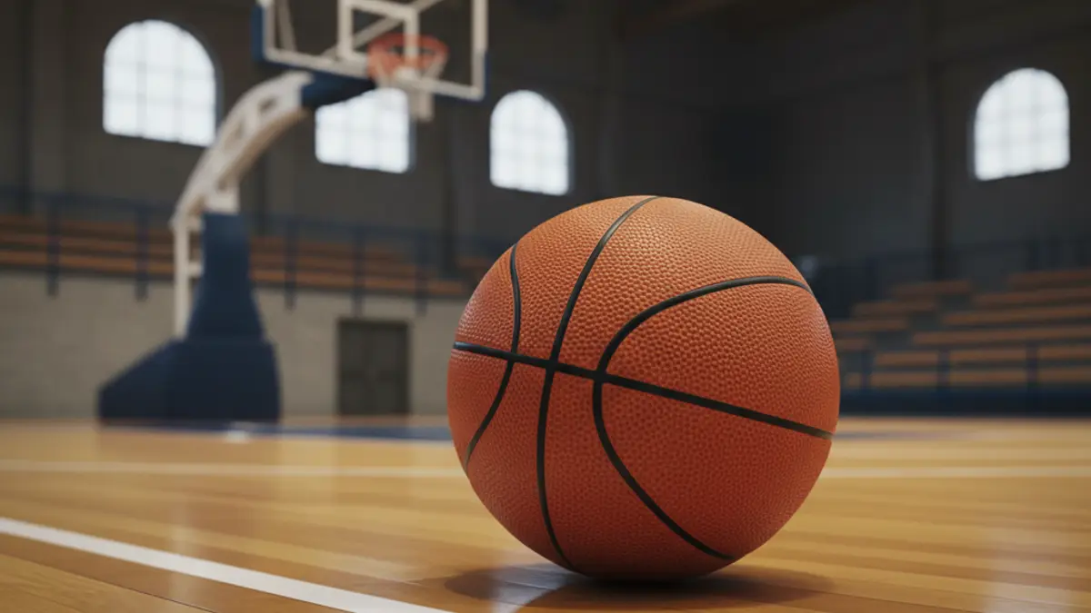 Imagen genérica de un balón de baloncesto en una cancha.