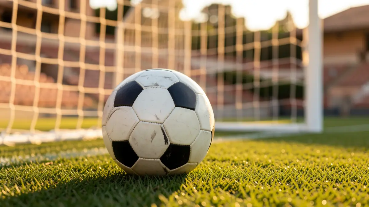 Imagen genérica de un balón de fútbol en un campo.
