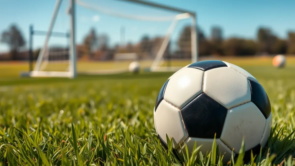 Imagen genérica de un balón de fútbol sobre el césped de un campo.