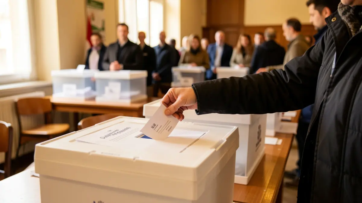 Generic image of election ballot boxes and a hand casting a vote in Andalusia.