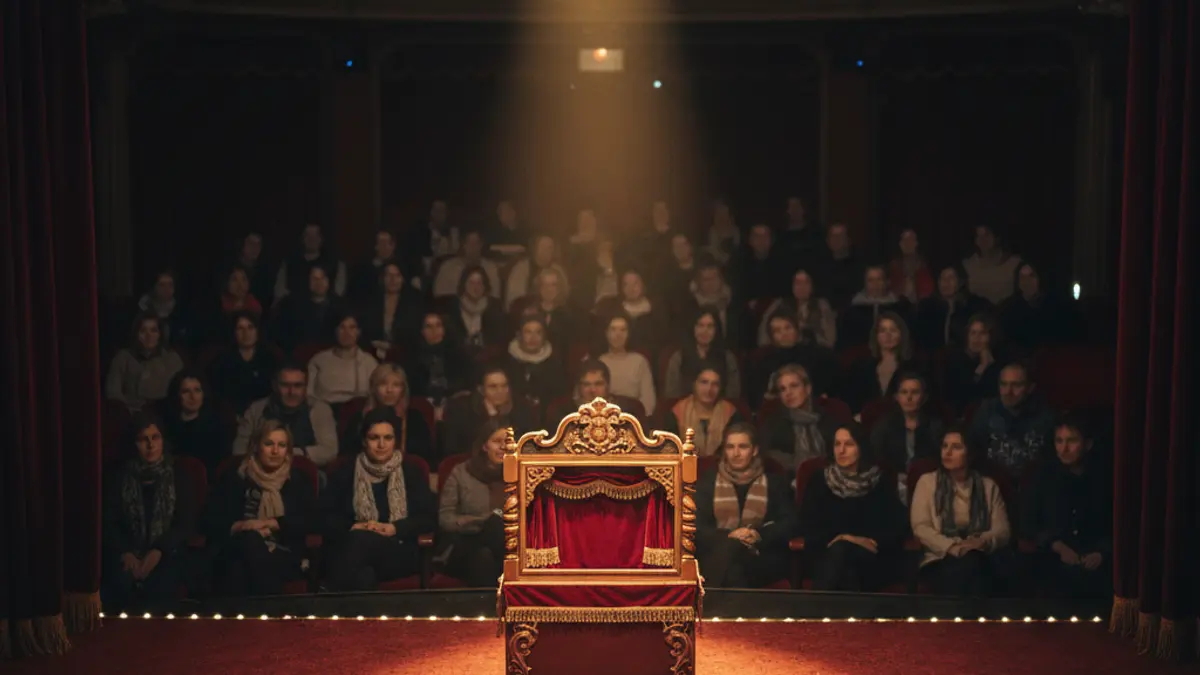 Imagen de un retablo teatral con un foco de luz, simbolizando una obra clásica.