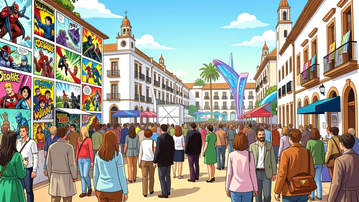 Generic image of a pop culture event in Andalucía with abstract elements.