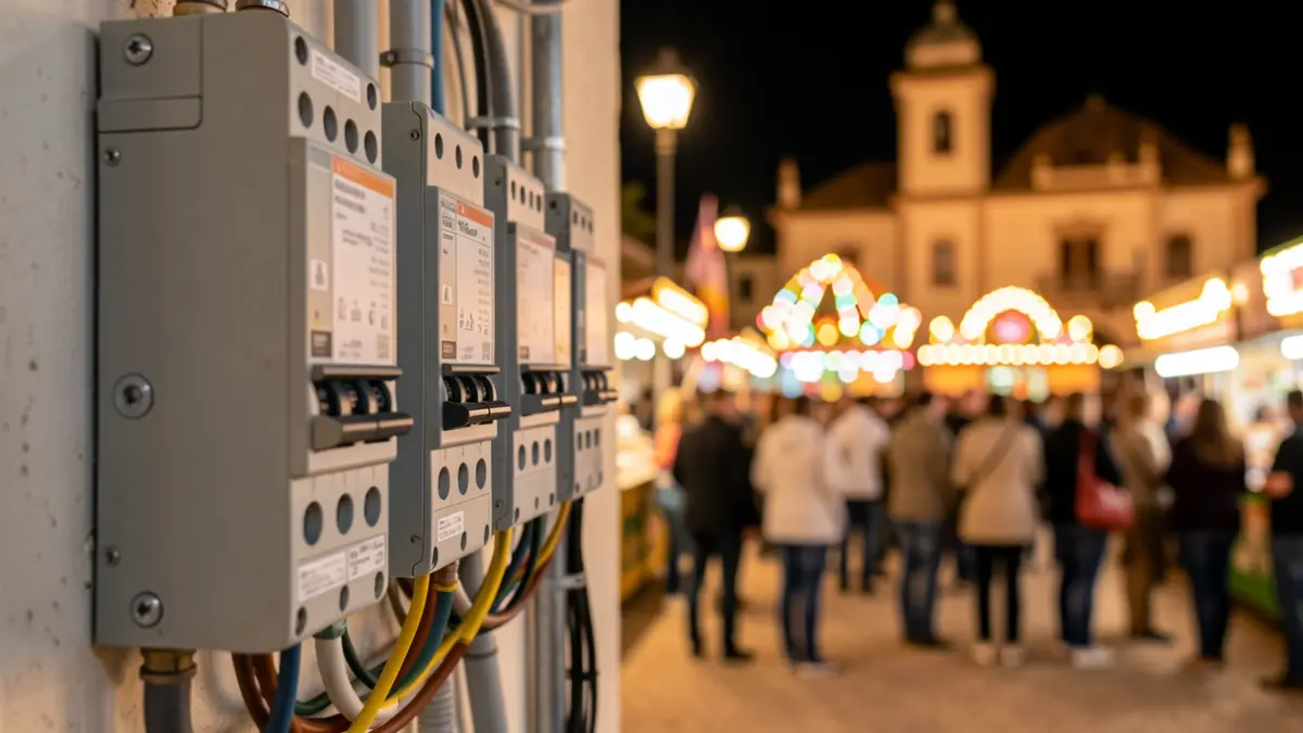 Imagen de equipos eléctricos durante la Feria de Córdoba.