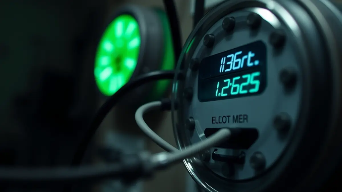 Imagen genérica de un contador eléctrico con conexiones, simbolizando el fraude de energía.