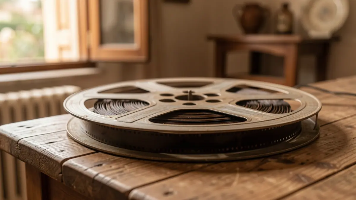 Generic image of an old film reel.