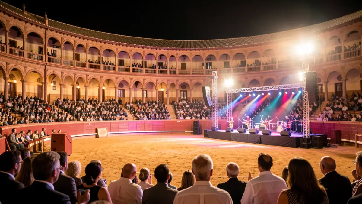 Imagen genérica de un concierto en la Plaza de Toros de Granada.