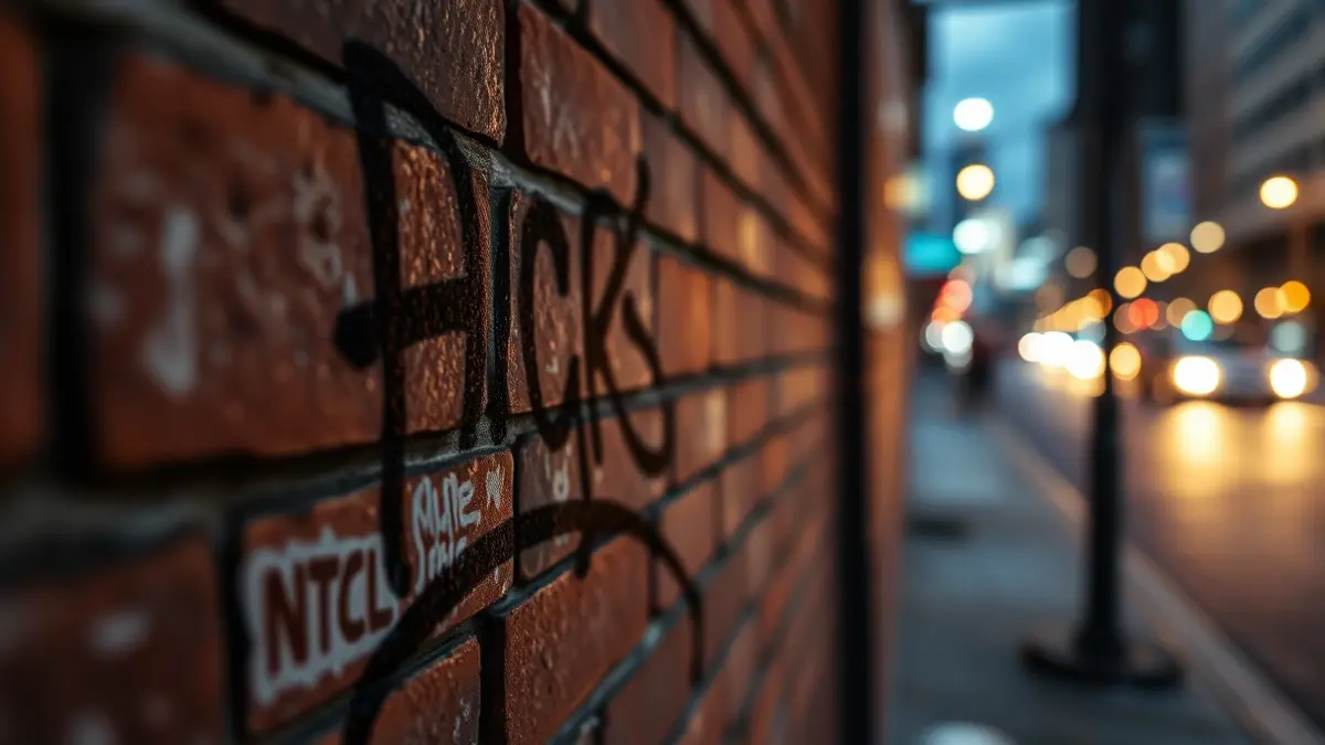 Imagen genérica de una pintada en una pared urbana.