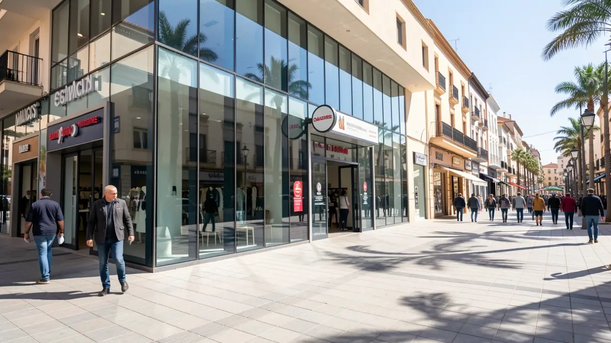 Generic image of a modern shopping mall in Andalusia.