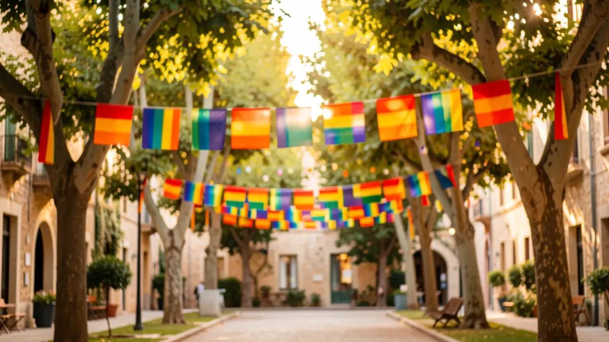 Imagen genérica de ambiente festivo y colorido en un parque urbano.