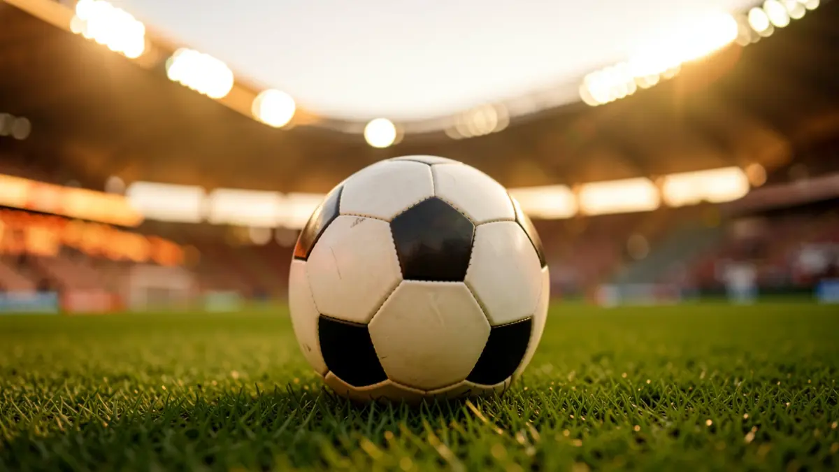 Imagen genérica de un balón de fútbol sobre el césped de un estadio.