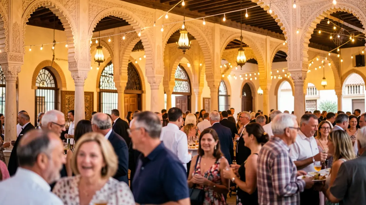 Imagen genérica de una recepción festiva en una caseta de la Feria de Córdoba.