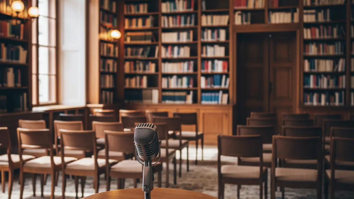 Generic image of a study room in a library.