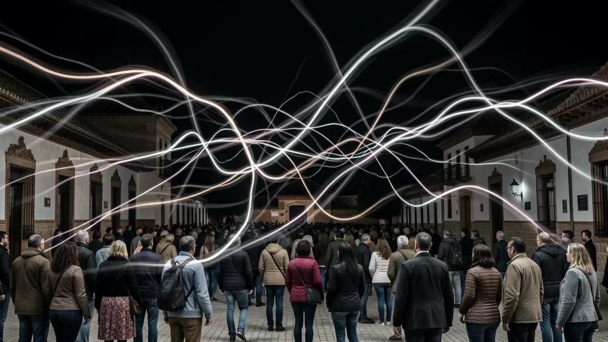 Abstract image of electrical grid instability.