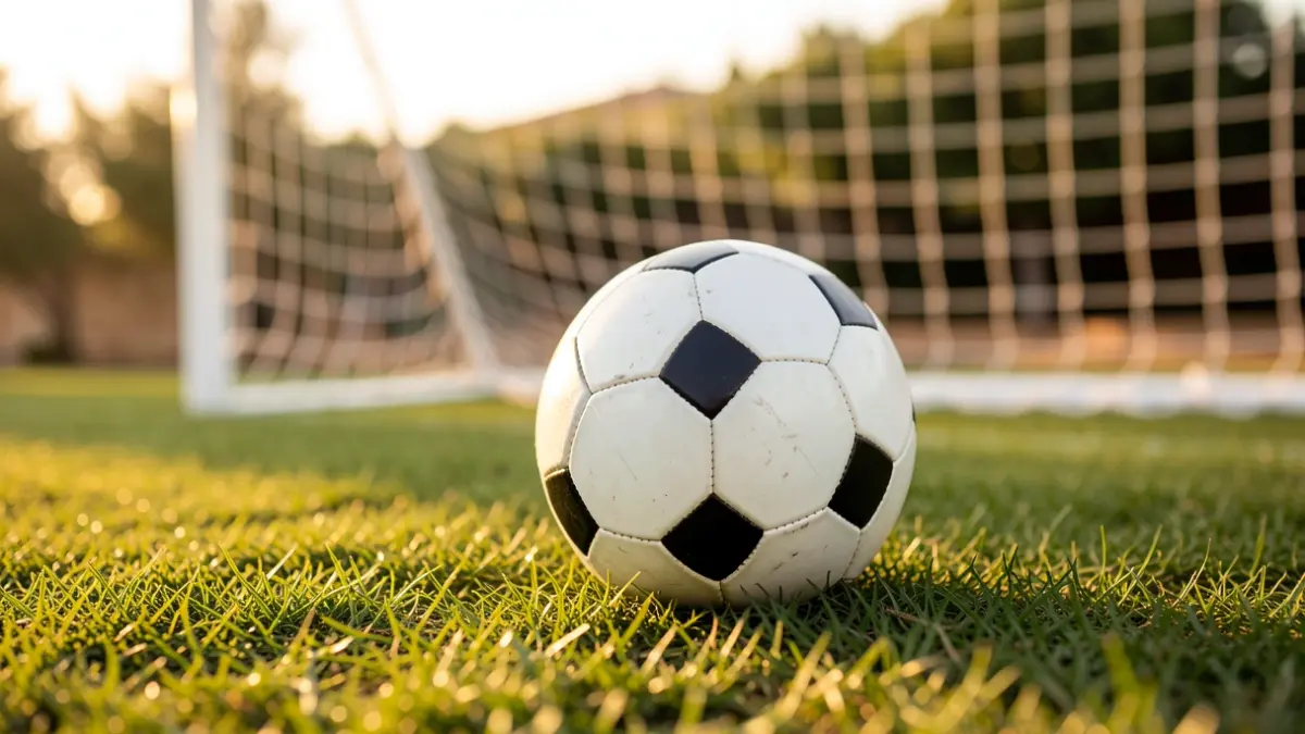 Generic image of a soccer ball on a stadium pitch.