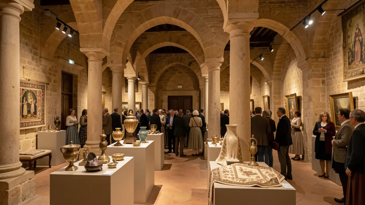 View of the historical exhibition at the Provincial Palace of the Diputación de Cádiz.