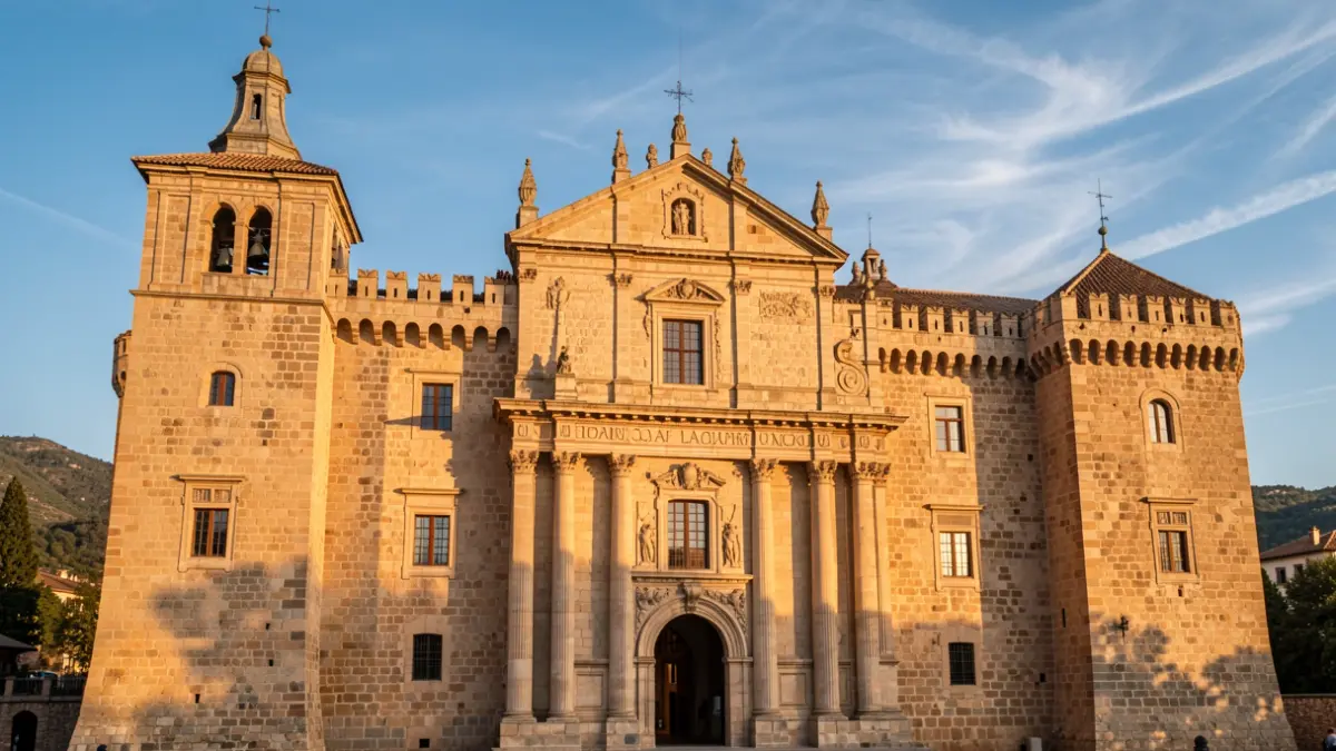 Facade of the Castillo de La Calahorra in Granada.