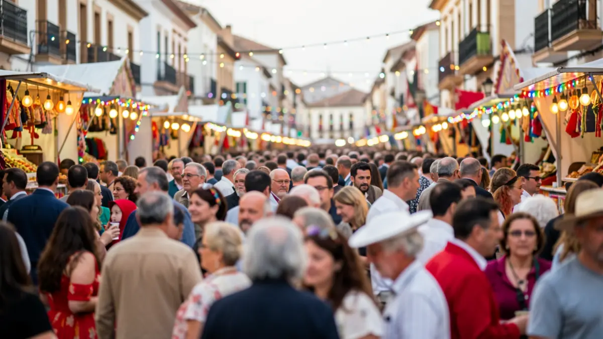 Generic image of the festive atmosphere at the Feria de Córdoba on its last day.