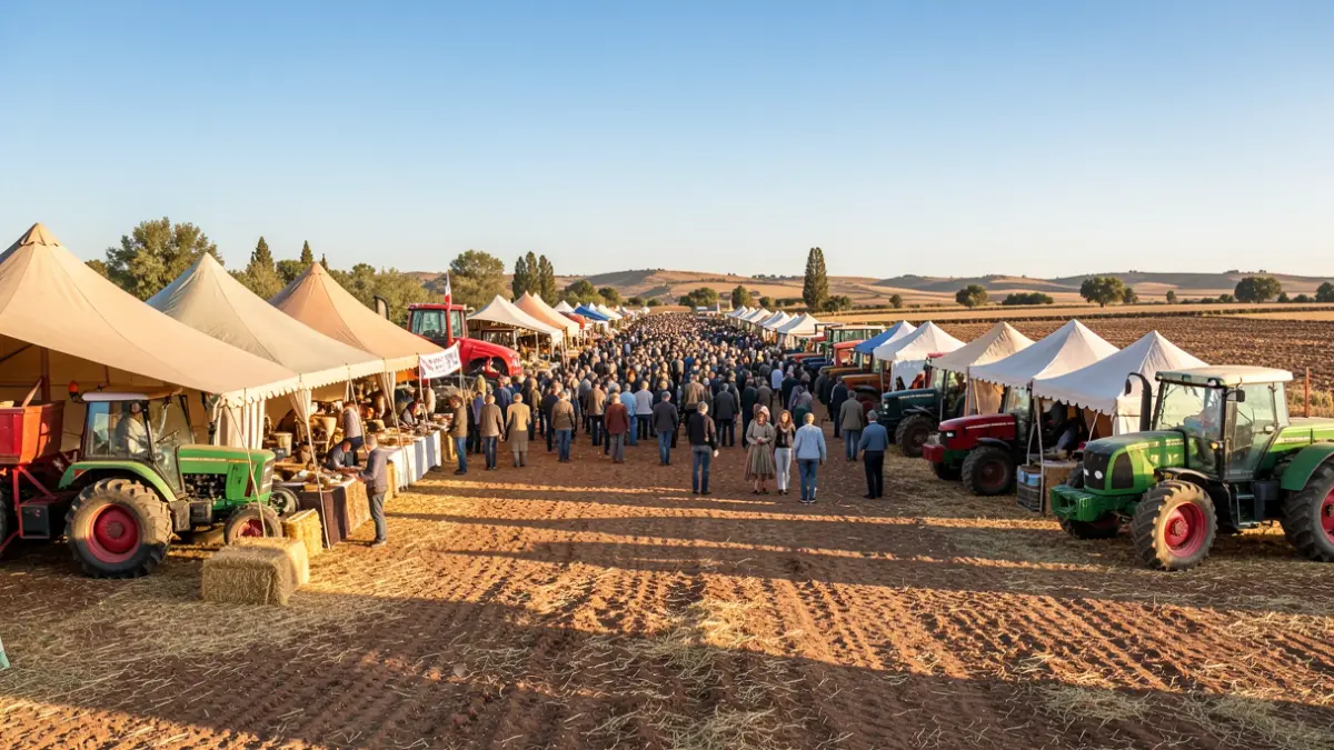 Generic image of a livestock fair in Andalusia.