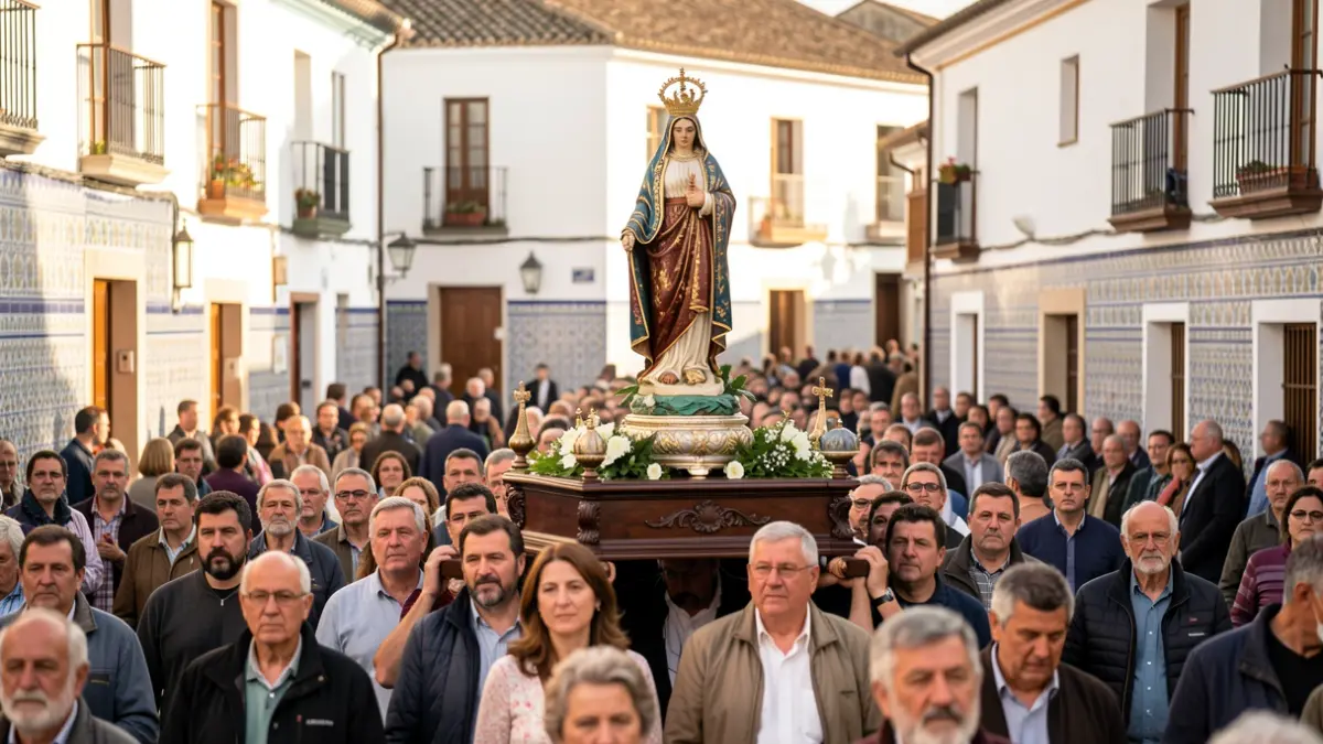Generic image of a religious procession in Andalusia.